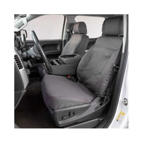 Covercraft 21-24 Ford F-150 Polycotton SeatSaver Custom Front Row Seat Covers - Grey