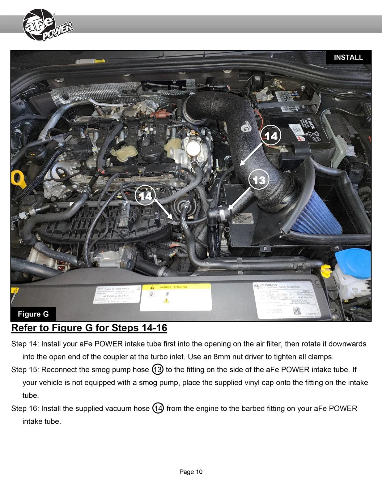 aFe Rapid Induction Cold Air Intake System w/ Pro 5R Filter 22-23 Volkswagen GTI MKVIII L4-2.0L