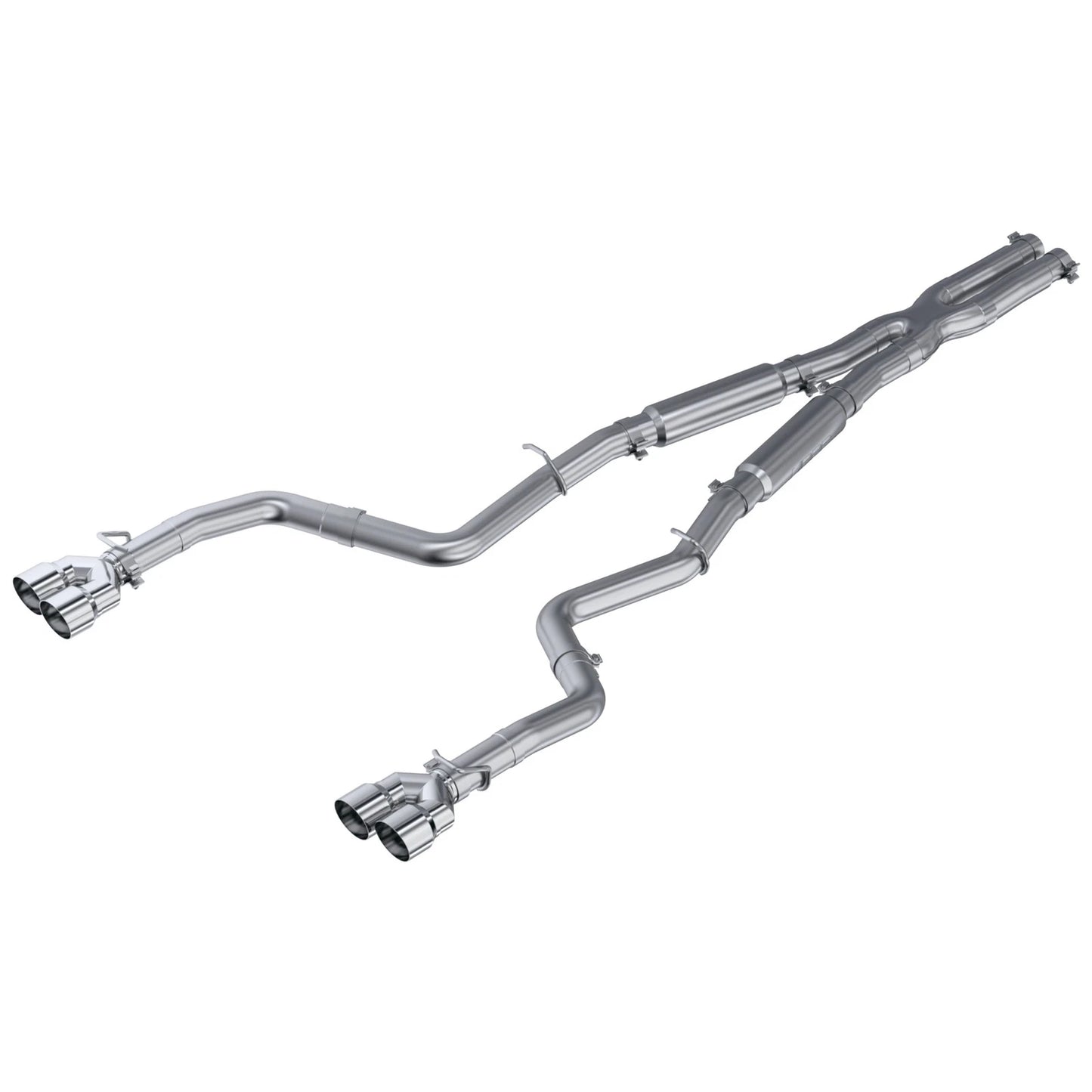 MBRP 15-16 Dodge Challenger RT 5.7L Aluminized Steel 3in Dual Rear Cat-back Quad Tips - Street
