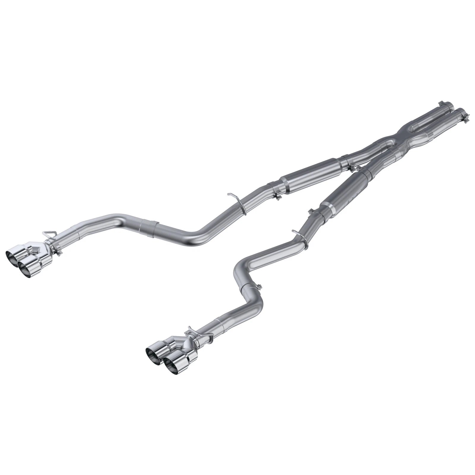 MBRP 15-16 Dodge Challenger RT 5.7L Aluminized Steel 3in Dual Rear Cat-back Quad Tips - Street