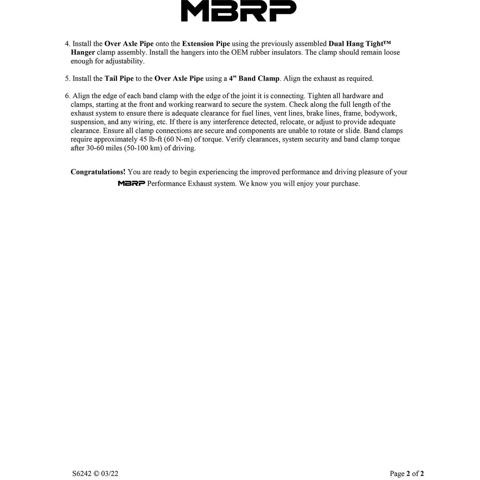 MBRP 2008-2009 Ford F250/350/450 6.4 L P Series Exhaust System