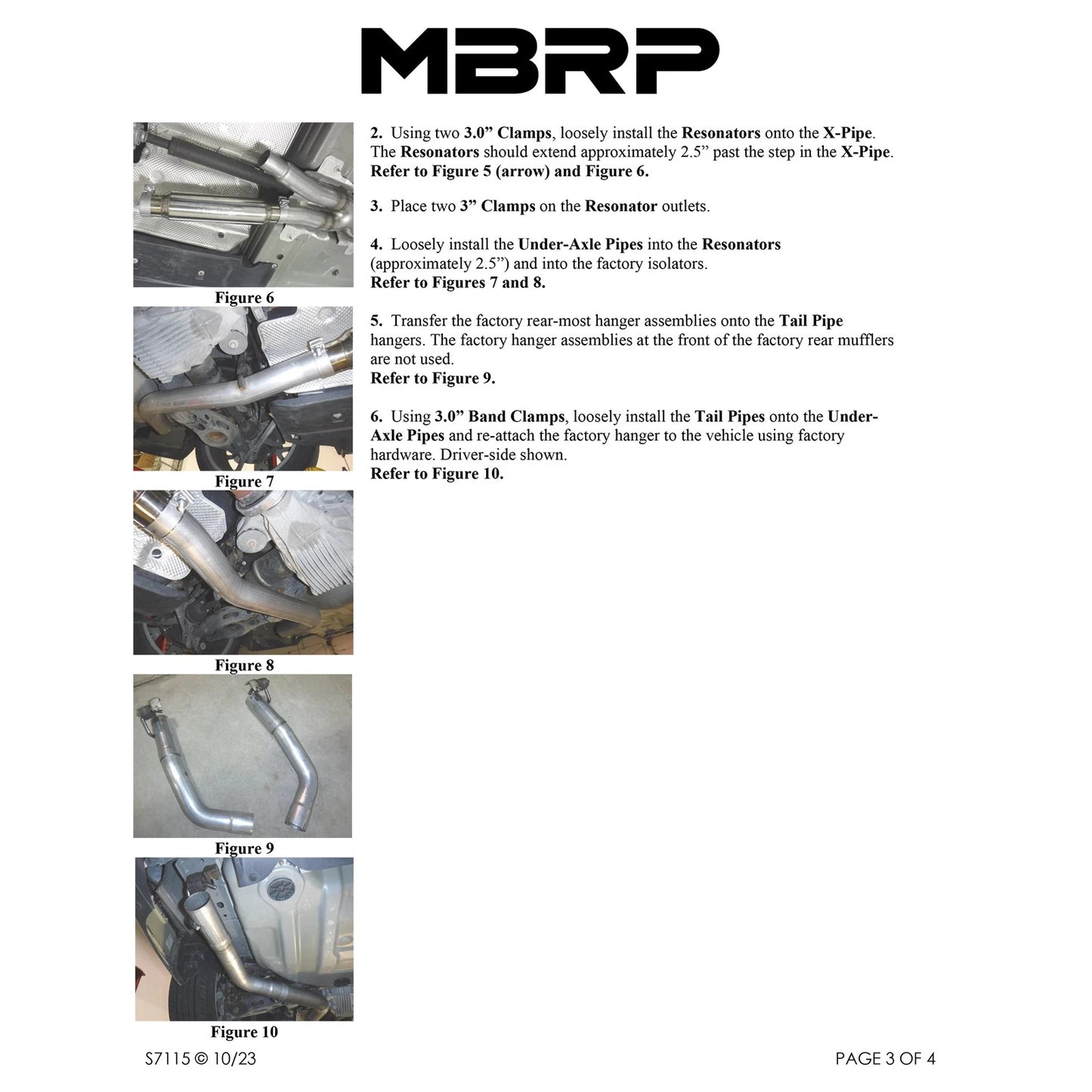 MBRP 15-16 Dodge Challenger RT 5.7L Aluminized Steel 3in Dual Rear Cat-back Quad Tips - Street
