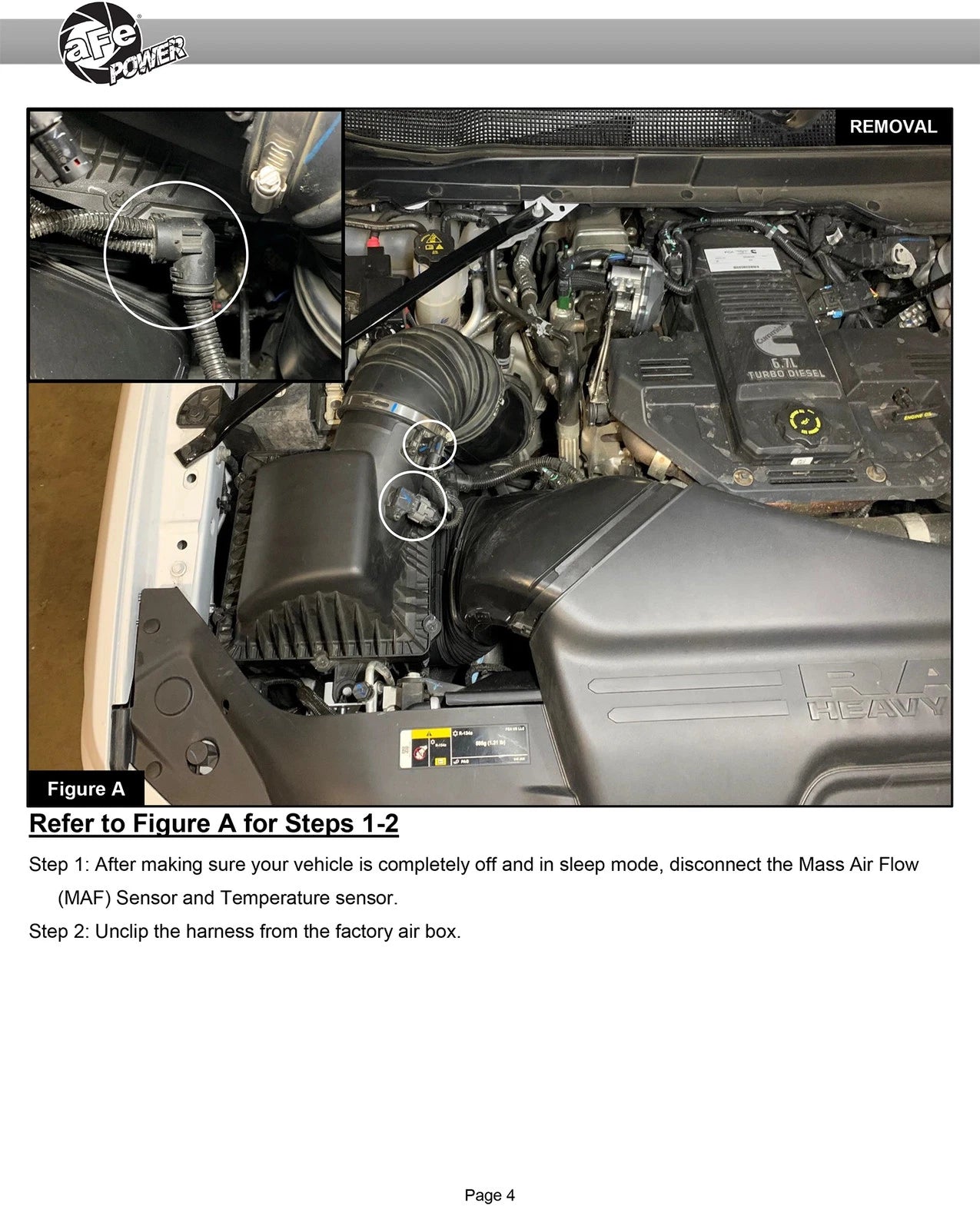 aFe POWER Momentum HD Cold Air Intake System w/ Pro Dry S Media 19-20 RAM Diesel Trucks L6-6.7L (td)