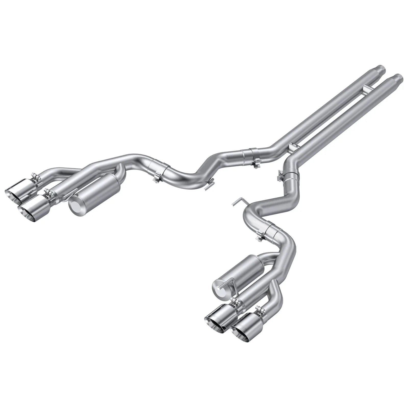 MBRP 18-19 Ford Mustang GT 5.0 3in Cat Back Quad Tip Race Version - T304