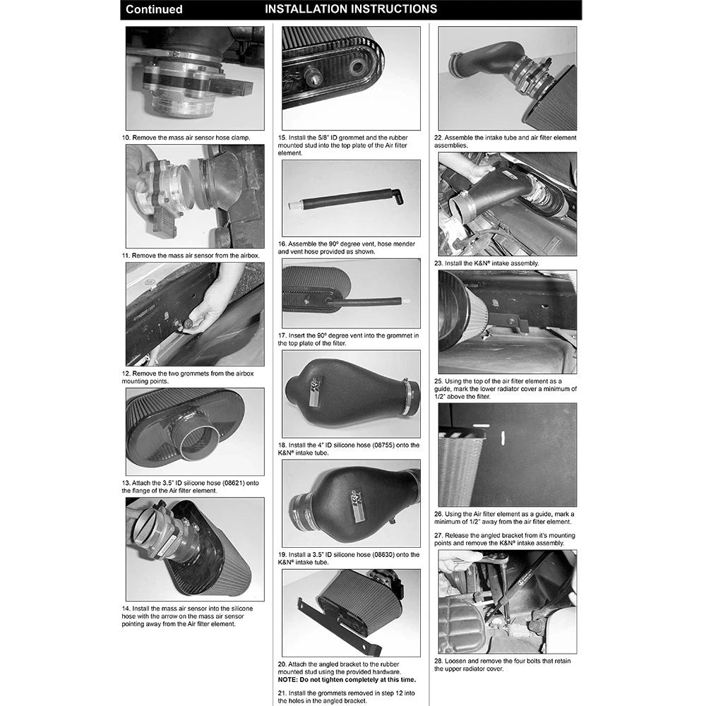 K&N 01-04 Chevy Corvette V8-5.7L Performance Intake Kit