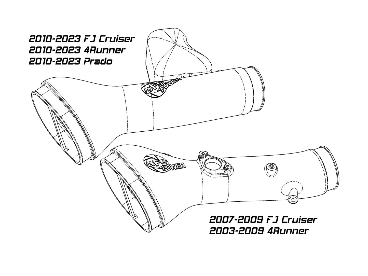 aFe Momentum GT Cold Air Intake System w/ Pro DRY S Filter Toyota FJ Cruiser 07-21 V6-4.0L