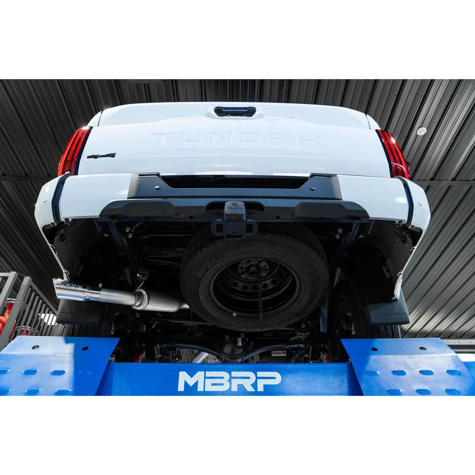 MBRP 2022 Toyota Tundra 3.5L Dual Cat-back 4in Single Side Exit Rolled Tip - Aluminized Steel