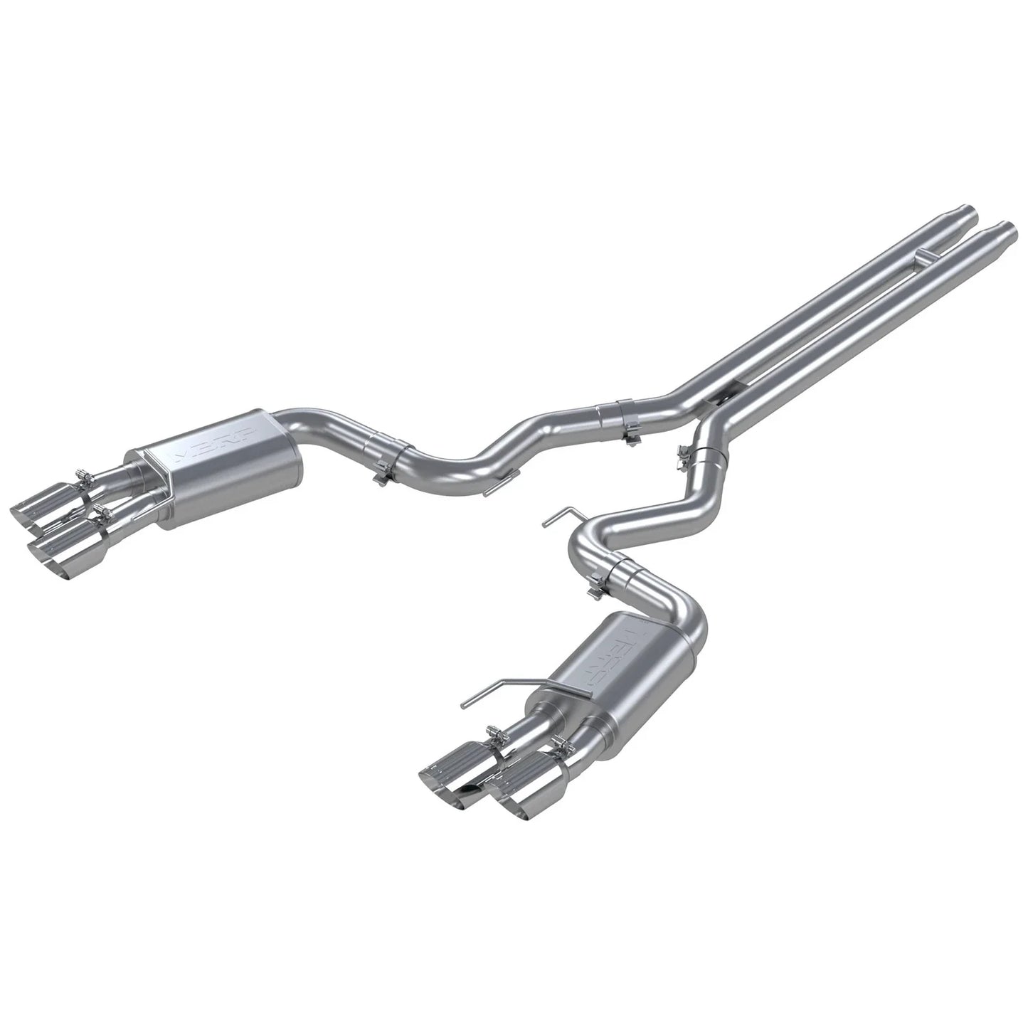 MBRP 18-19 Ford Mustang GT 5.0 3in Dual Split Rear Cat Back w/ Quad 4.0in Dual Wall Tips- T304
