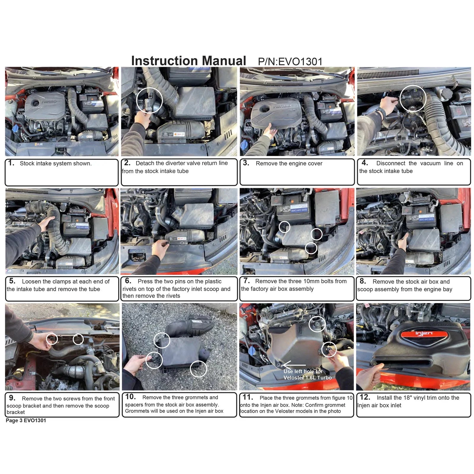 Injen 19-21 Hyundai Veloster N 1.6L Turbo Evolution Intake - Dry Filter