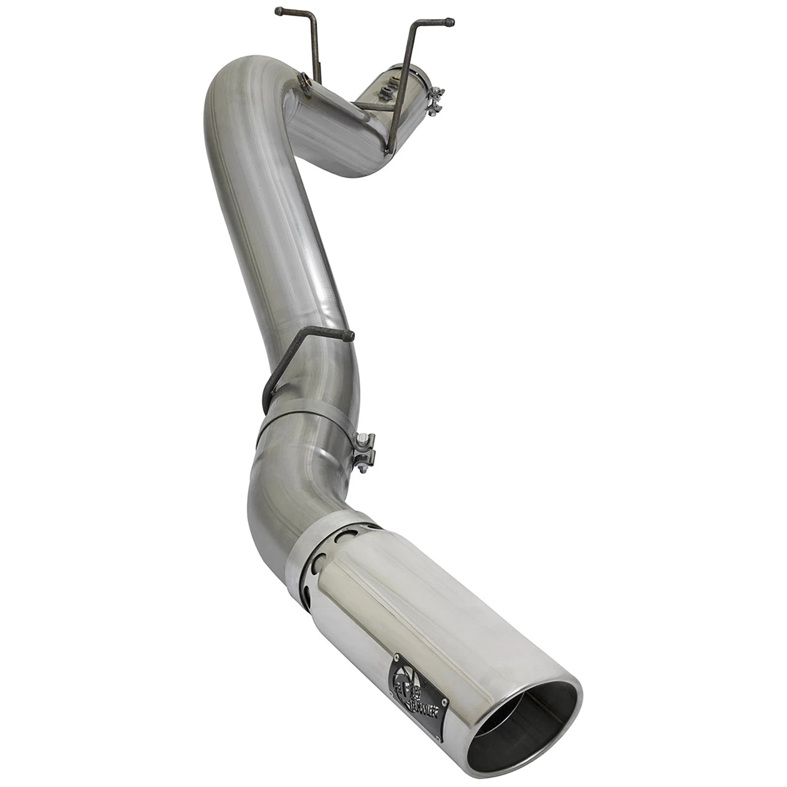aFe LARGE BORE HD 5in 409-SS DPF-Back Exhaust w/Polished Tip 2017 GM Duramax V8-6.6L (td) L5P