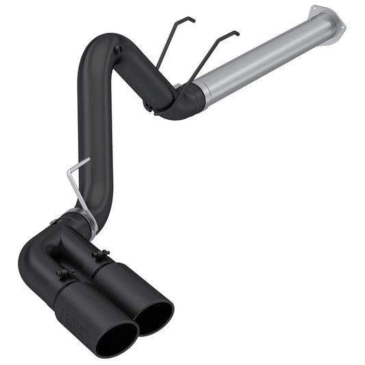 MBRP 17-24 Ford F250/350/450 6.4 L Filter Back Single Side Dual Exit Exhaust System BLK.