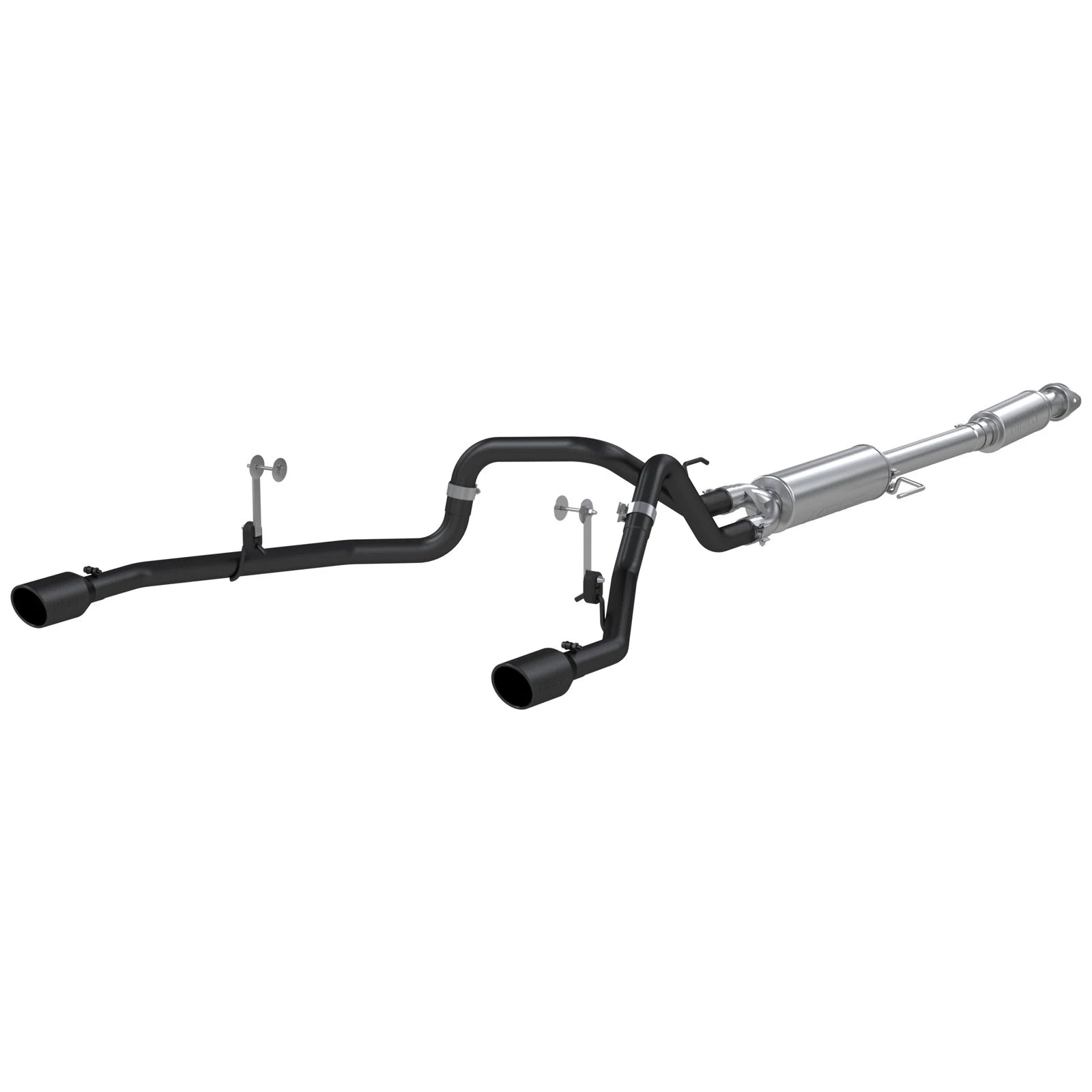 MBRP 2021+ F-150 2.7L/ 3.5L Ecoboost, 5.0L 3in Cat Back 2.5in Dual Split Rear - Black Coated