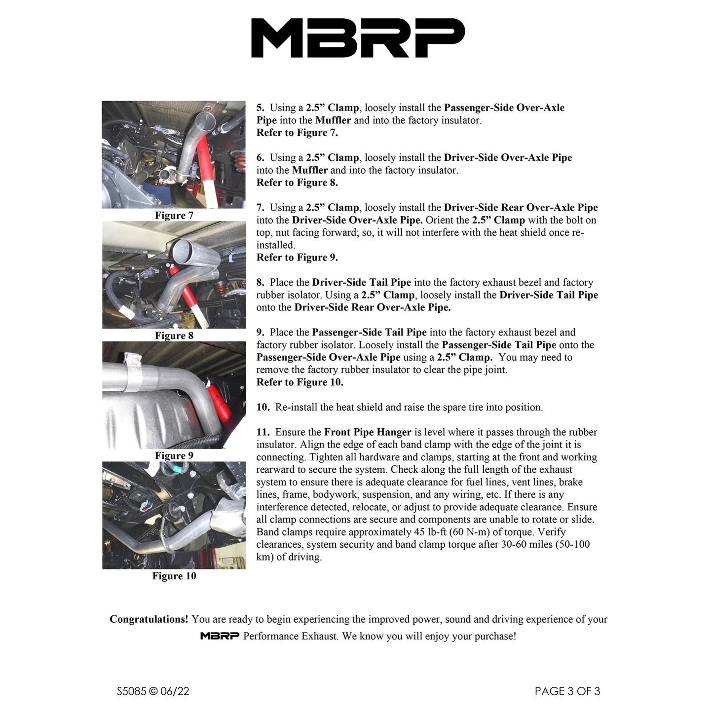 MBRP 2019 Chevrolet Silverado 1500 4.3L/5.3L 2.5in Cat Back Dual Rear Exit - T409