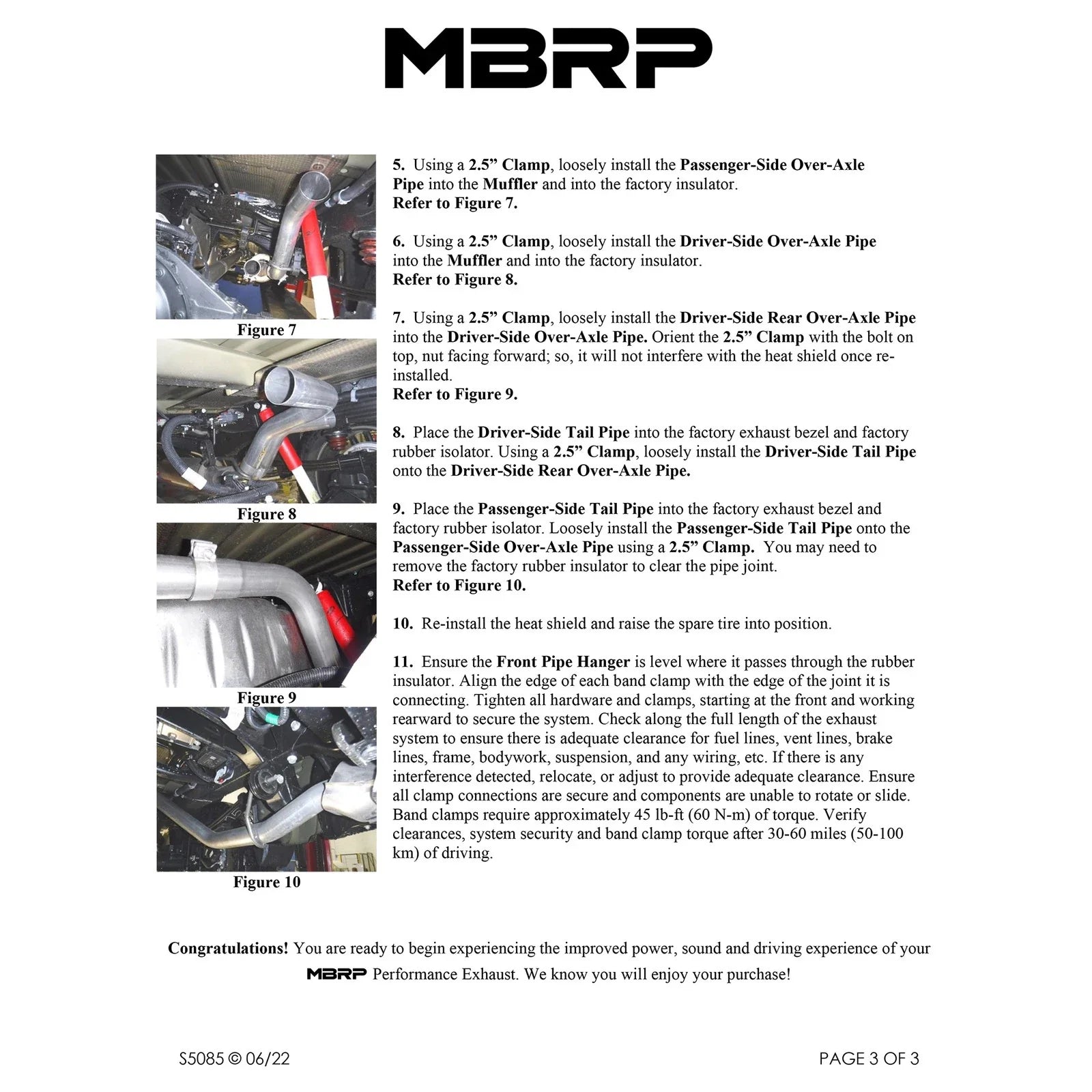 MBRP 2019 Chevrolet Silverado 1500 4.3L/5.3L 2.5in Cat Back Dual Rear Exit - T409