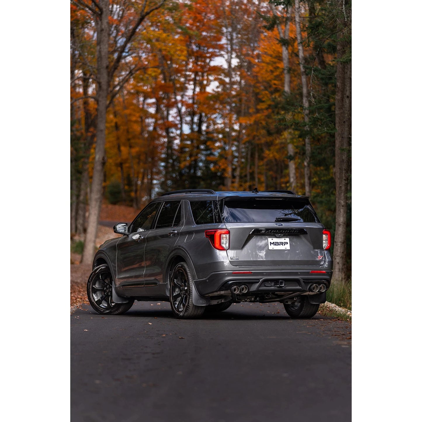 MBRP 20-21 Ford Explorer ST 3.0L EcoBoost Dual Rear Exit Axle Back w/ Quad Carbon Fiber Tips - T304