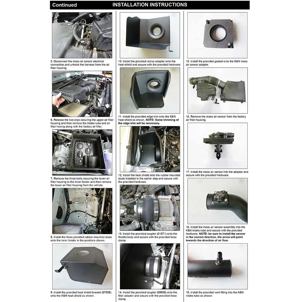 K&N 16-23 Toyota Tacoma 3.5L V6 Performance Air Intake System