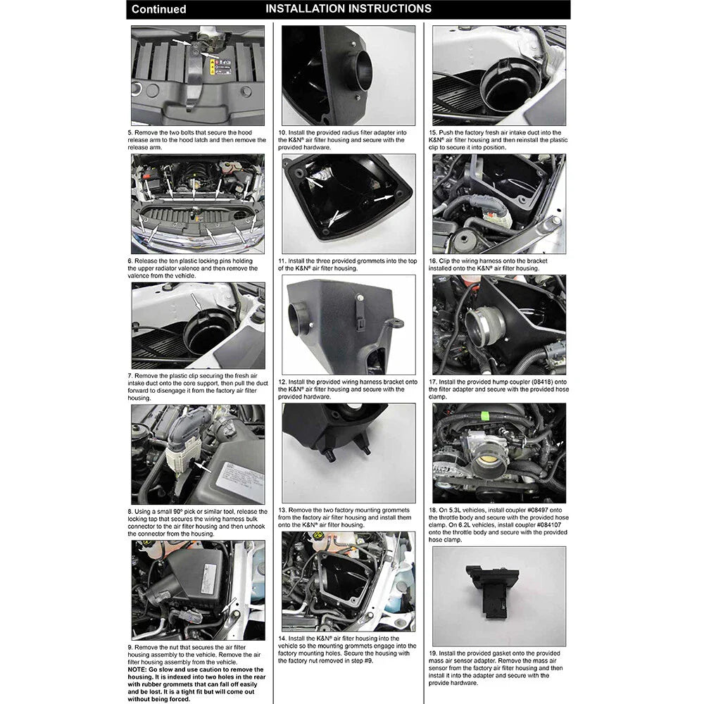 K&N 2019 Chevrolet / GMC 1500 V8-5.3/6.2L F/I AirCharger Performance Intake