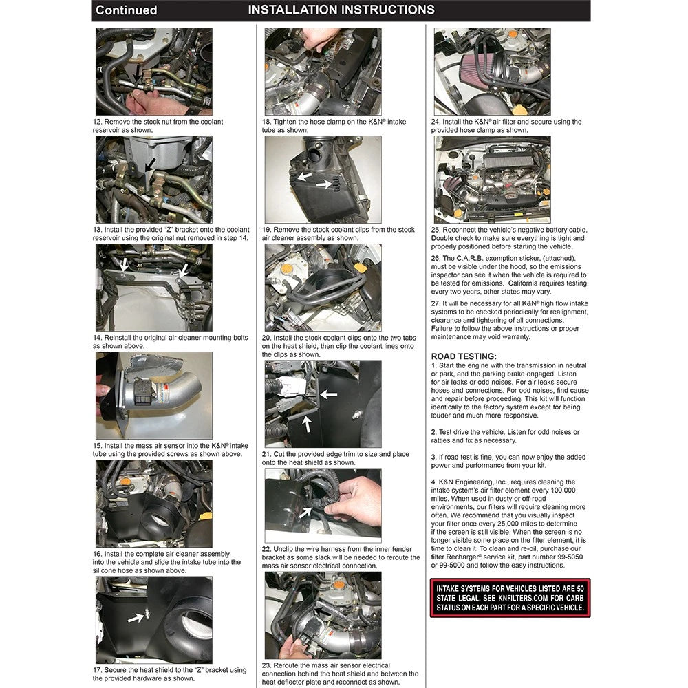 K&N 04-06 Subaru Forester XT F4-2.5L Silver Typhoon Short Ram Intake