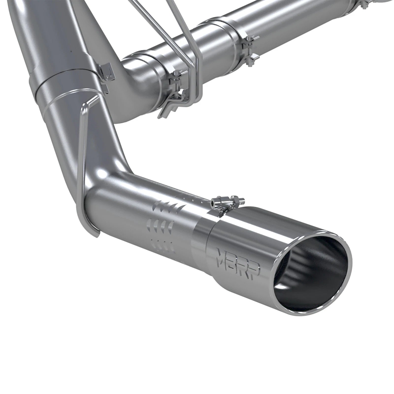 MBRP 08-10 Ford 6.4L F250/350/450 4 inch Filter Back Single Side Exit Aluminum and Down Pipe