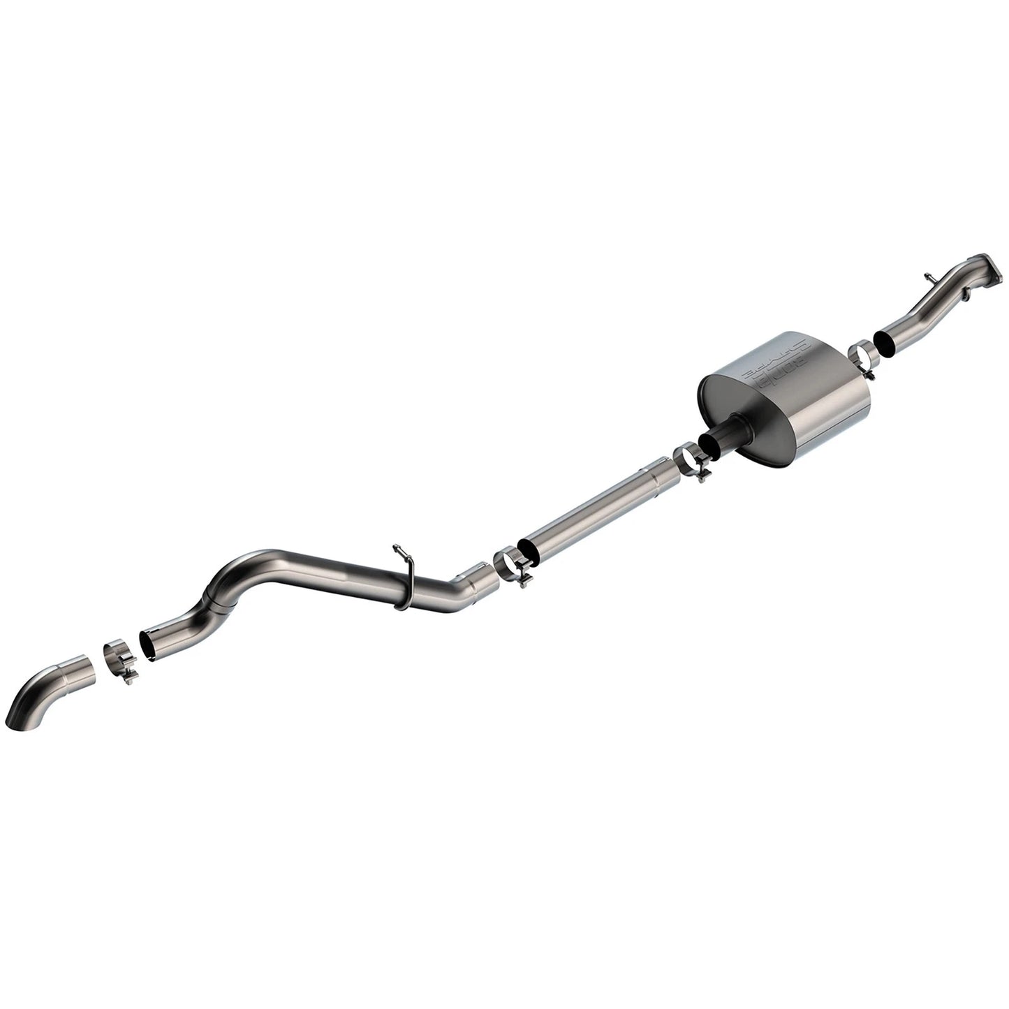 Borla 21-22 Ford Bronco 2.7L 2DR/4DR T-304 Stainless Steel Cat-Back S-Type Exhaust - Brushed