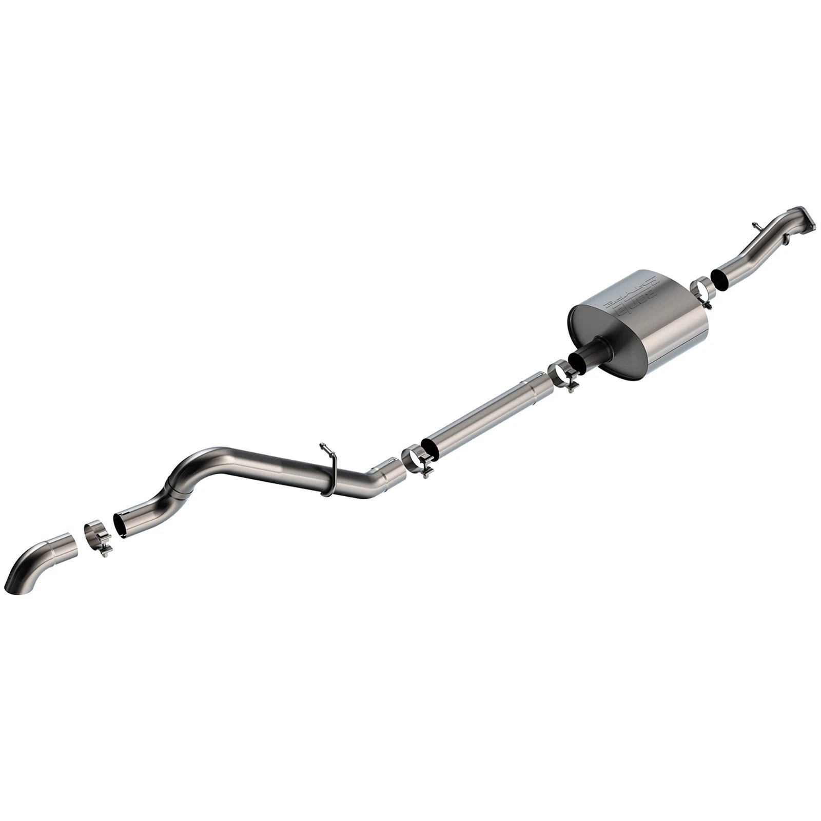 Borla 21-22 Ford Bronco 2.7L 2DR/4DR T-304 Stainless Steel Cat-Back S-Type Exhaust - Brushed