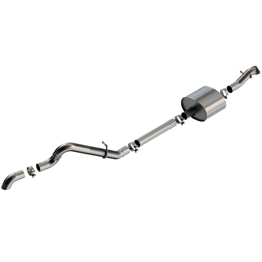 Borla 21-22 Ford Bronco 2.7L 2DR/4DR T-304 Stainless Steel Cat-Back S-Type Exhaust - Brushed