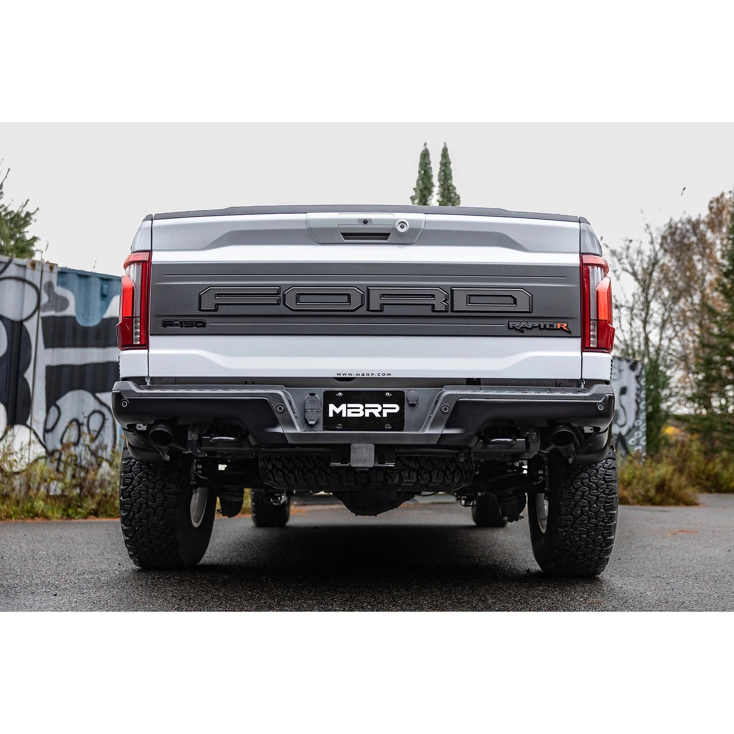 MBRP 2022+ Ford F-150 Raptor 3.5L / Raptor R 5.2L 3in Dual Rear Exit Turndown Axle Back - Black