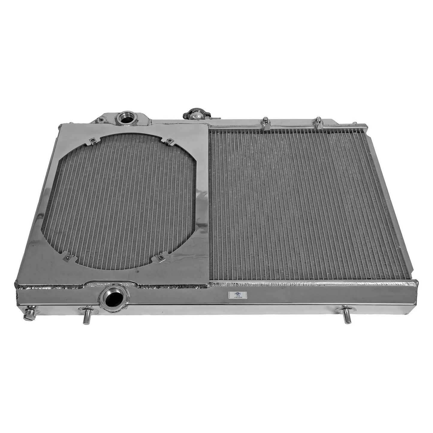 CSF 96-07 Mitsubishi Evo 4/5/6/7/8/9 Full-Slim Radiator w/12in Fan & Shroud/-16AN & Slip On Fitting
