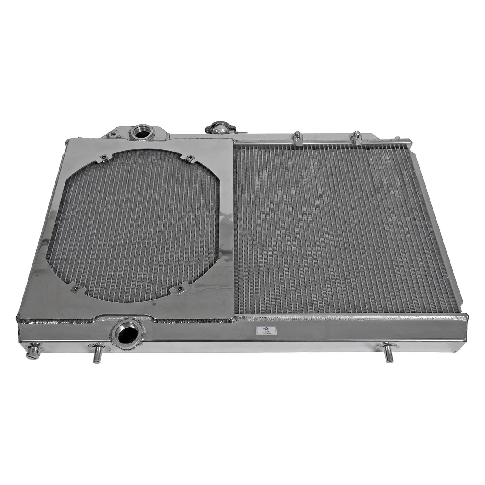 CSF 96-07 Mitsubishi Evo 4/5/6/7/8/9 Full-Slim Radiator w/12in Fan & Shroud/-16AN & Slip On Fitting
