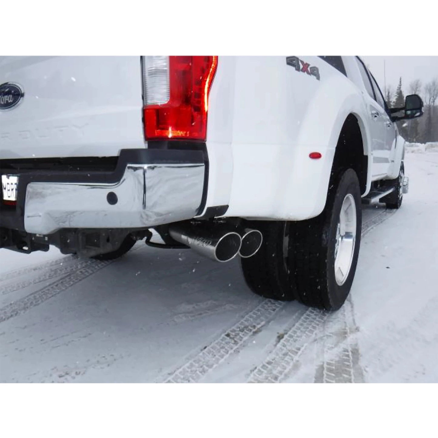 MBRP 17-19 Ford F-250/350/450 6.7L 4in Filter Back Single Side Dual Exit T409 Exhaust System