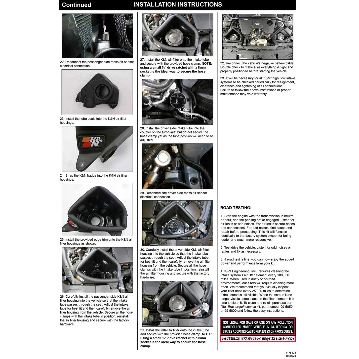 K&N 2023+ Nissan Z 3.0L V6 69 Series Typhoon Cold Air Intakes