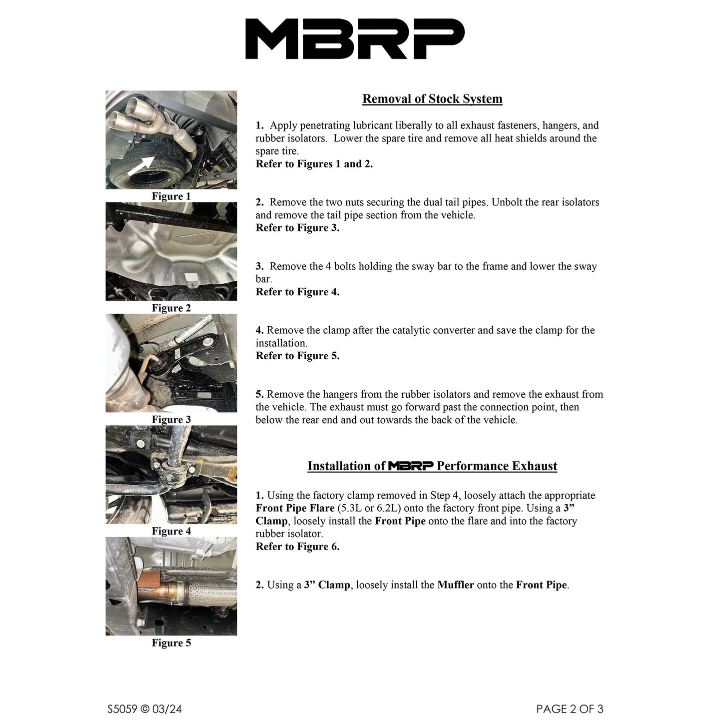 MBRP 21-24 Chevrolet Suburban XL 5.3L 3in Aluminized 2.5in Dual Split Carbon Fiber Cat-back