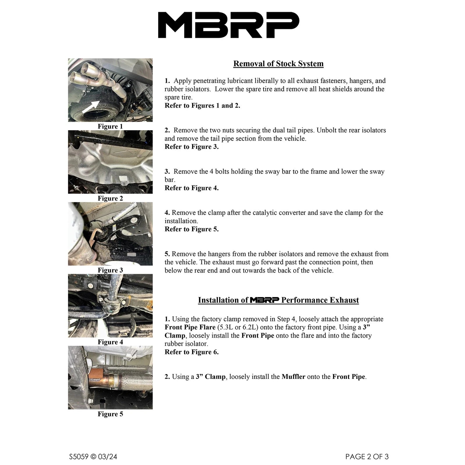 MBRP 21-24 Chevrolet Suburban XL 5.3L 3in Aluminized 2.5in Dual Split Carbon Fiber Cat-back