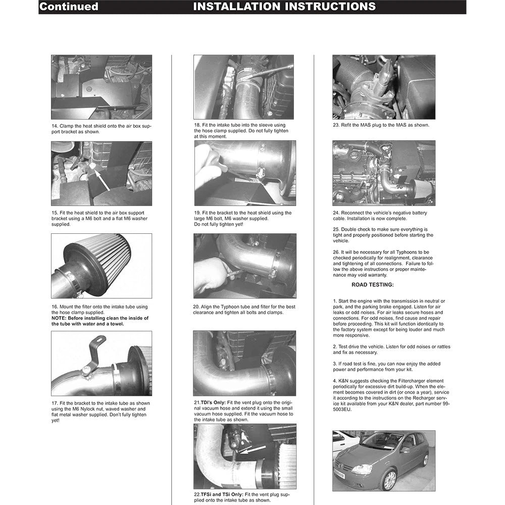K&N VW Golf V L4-2.0L Typhoon Performance Intake