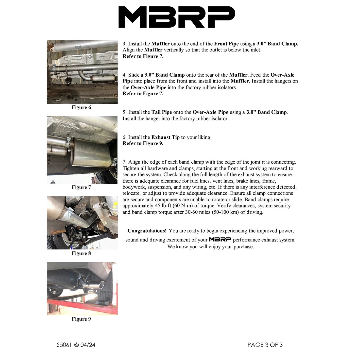 MBRP 21-24 Chevrolet/GMC Tahoe/Yukon/Suburban/Yukon XL 5.3L 3in Cat Back Single Side - T304