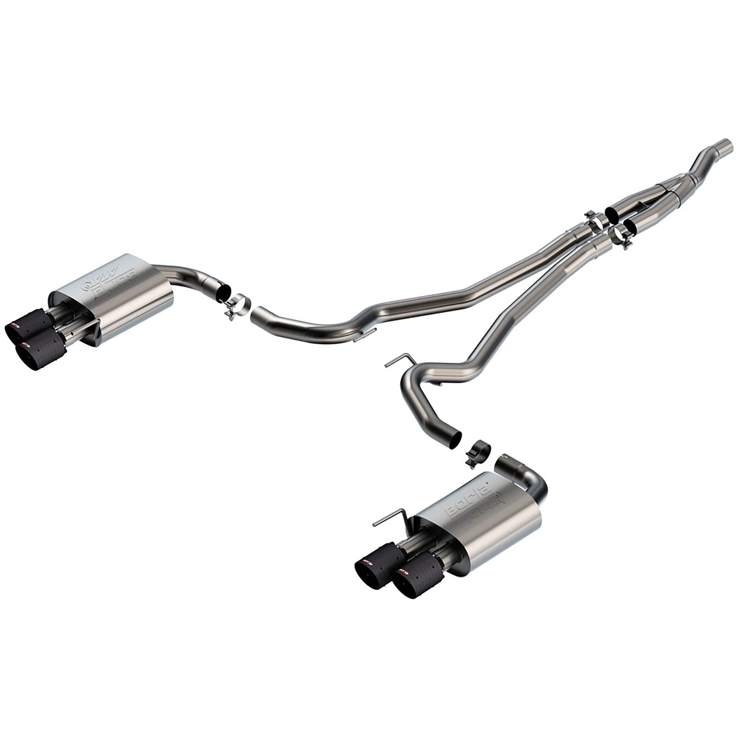 Borla 2024 Ford Mustang 2.3L Ecoboost ATAK Catback Exhaust CF BA w/ Quad Tips - Non-Active