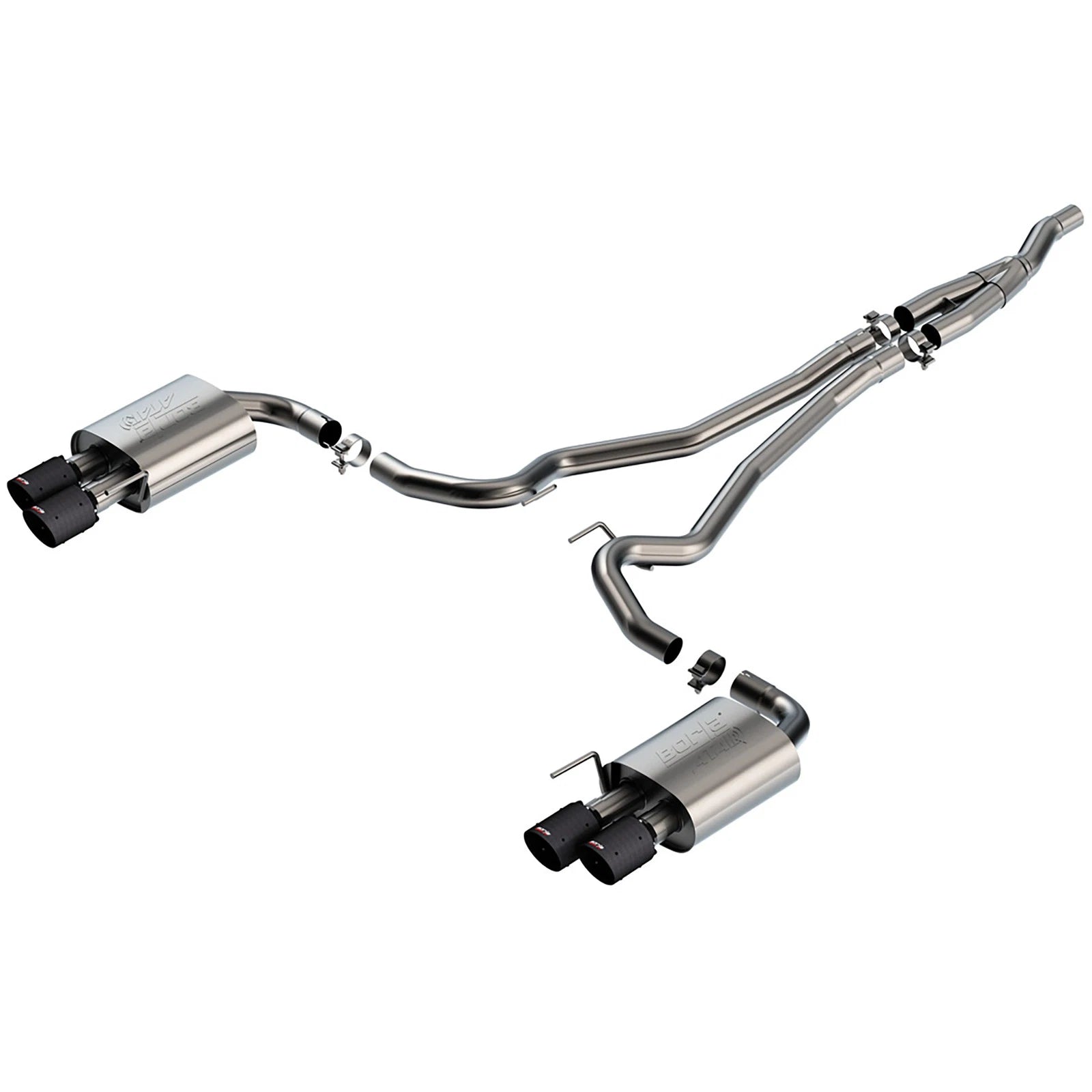 Borla 2024 Ford Mustang 2.3L Ecoboost ATAK Catback Exhaust CF BA w/ Quad Tips - Non-Active