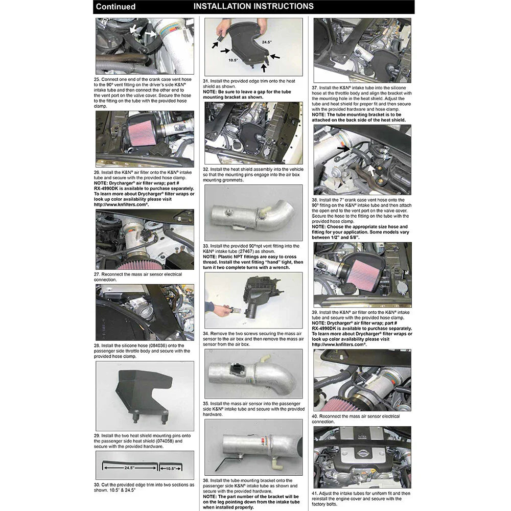 K&N 09-10+Nissan/Infiniti 370z/G37 V6-3.7L Typhoon Intake