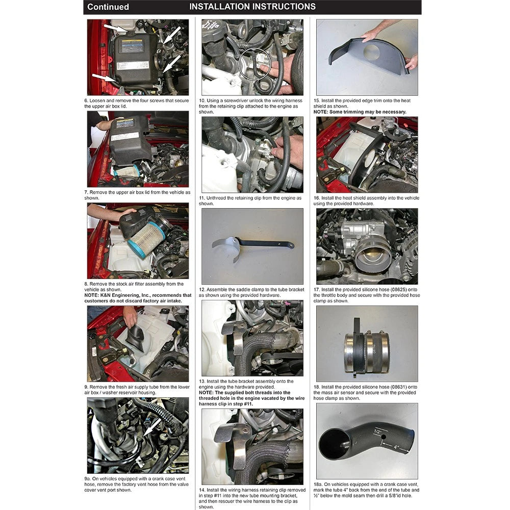 K&N 03-04 Chevrolet Trailblazer V8-5.3L / 03-04 GMC Envoy V8-5.3L Performance Intake Kit