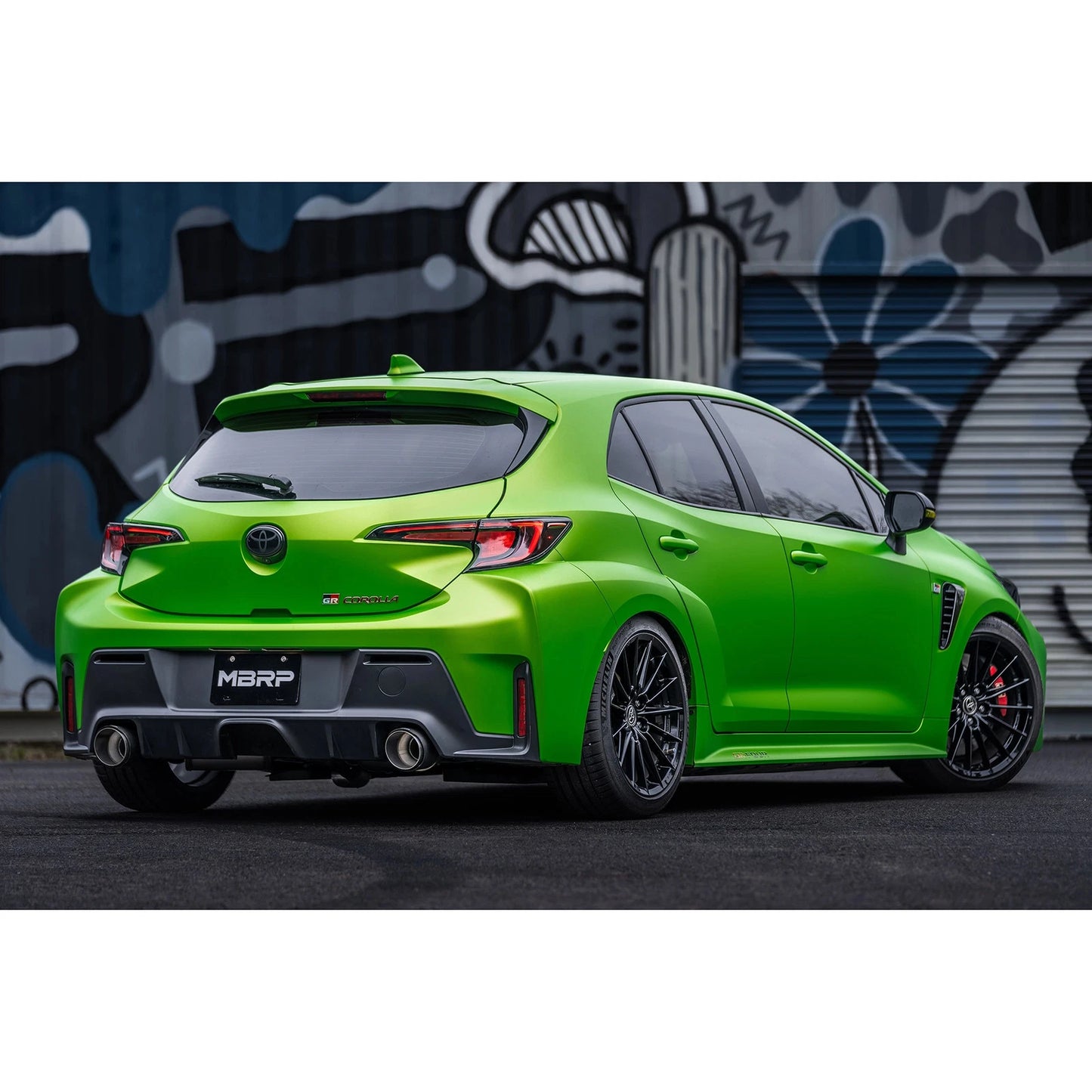 MBRP 2023 Toyota Corolla GR 1.6L T304 SS 3in Cat-Back Dual Split Rear w/ Carbon Fiber Tips