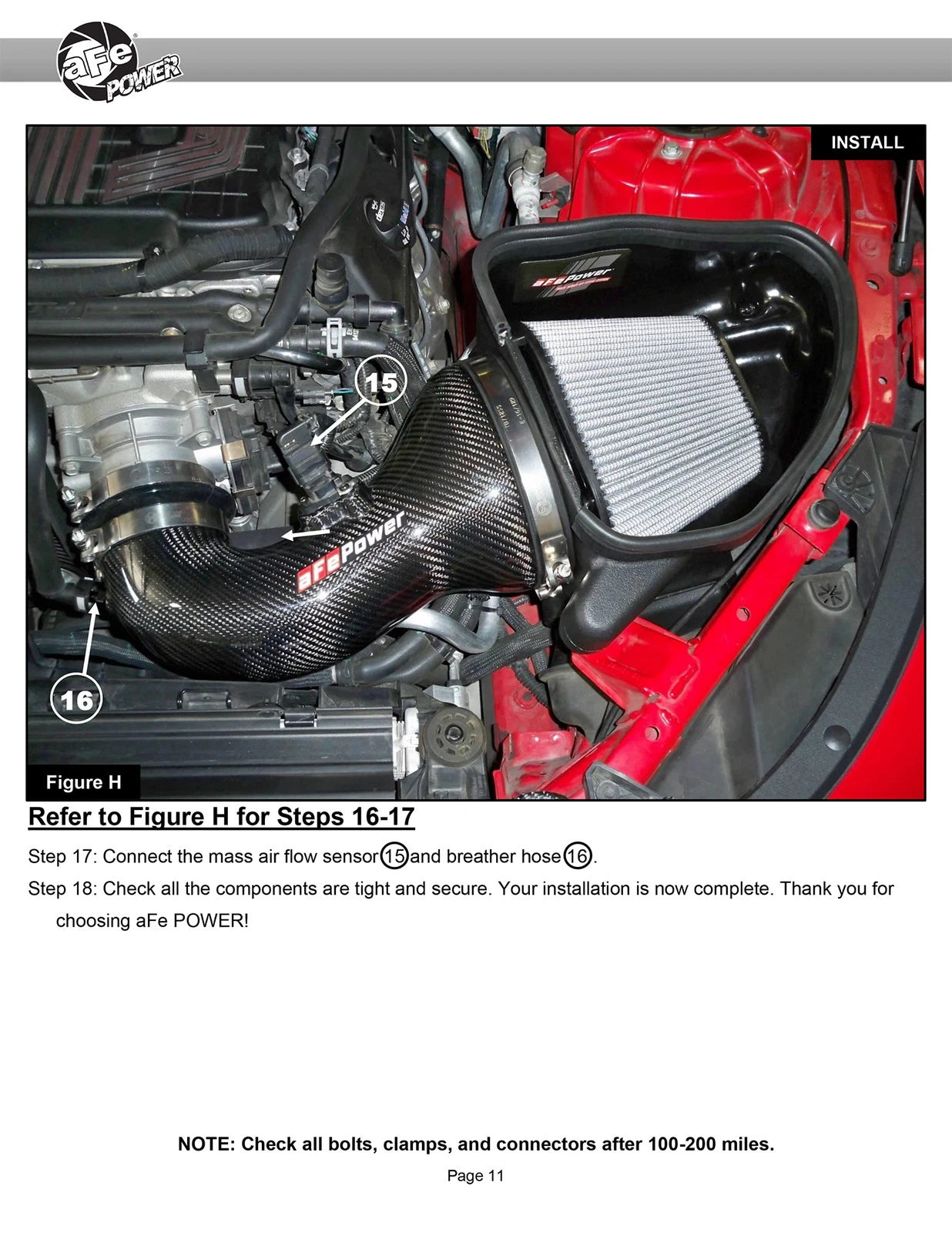aFe 17-12 Chevrolet Camaro ZL1 (6.2L-V8) Track Series Carbon Fiber CAI System w/ Pro-DRY S Filters