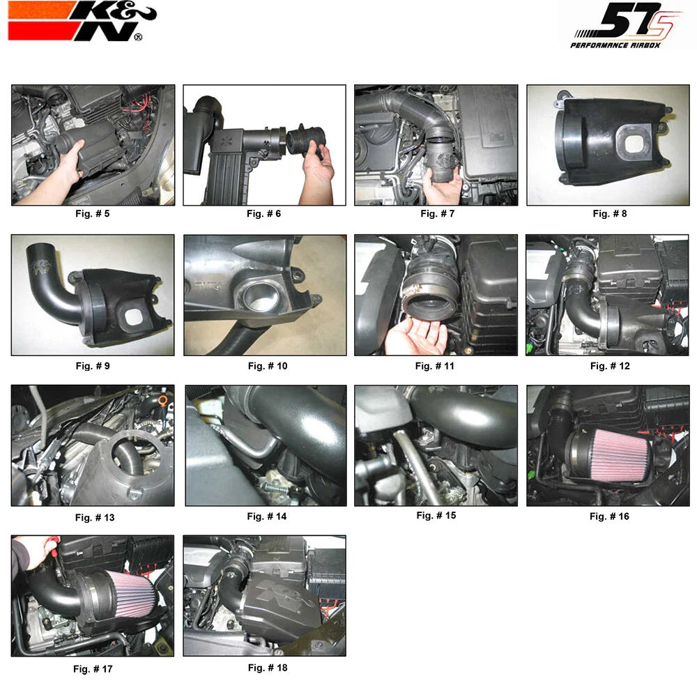 K&N Performance Intake Kit AUDI, SEAT, SKODA, VW 1.4L - 2.0L; 2005-ON