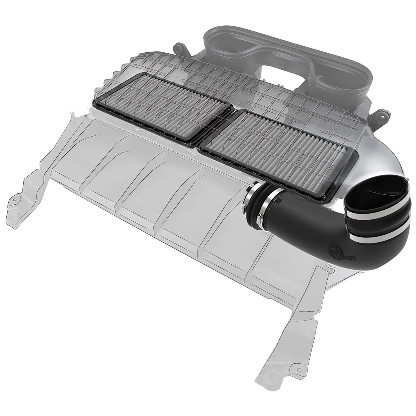 aFe 21-23 Ram 1500 TRX HEMI V8 6.2L (sc) Super Stock Induction System w/ Pro DRY S Filters