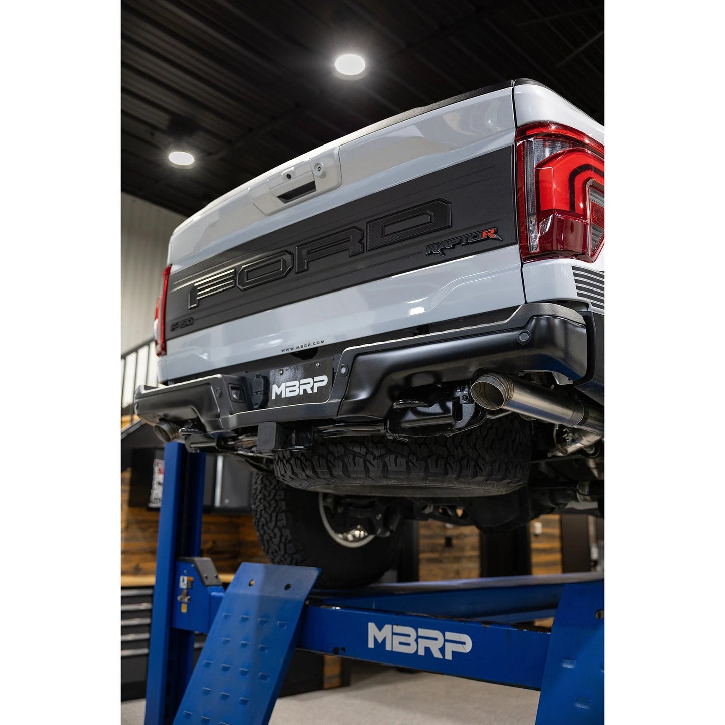 MBRP 2022+ Ford F-150 Raptor 3.5L / Raptor R 5.2L T304 3in Dual Rear Exit Turndown Axle Back Exhaust