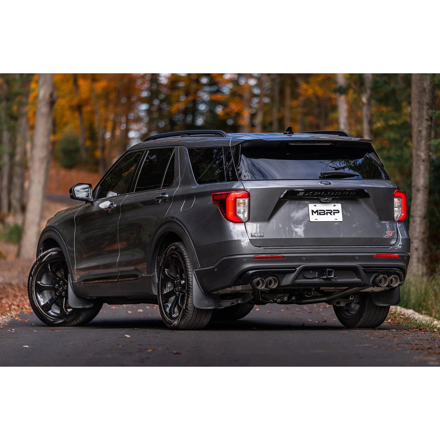 MBRP 20-21 Ford Explorer ST 3.0L EcoBoost Dual Rear Exit Axle Back w/ Quad Carbon Fiber Tips - T304