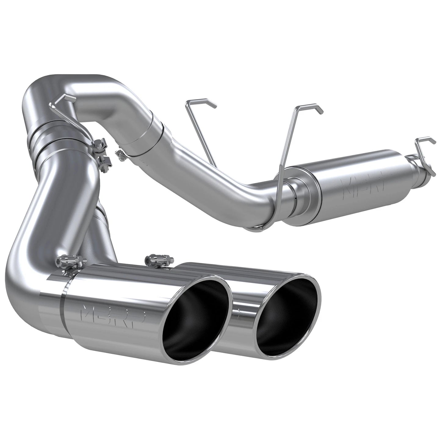 MBRP 14-16 Ram 2500/3500 6.4L 4in AL Single Side Dual Outlet Cat Back Exhaust