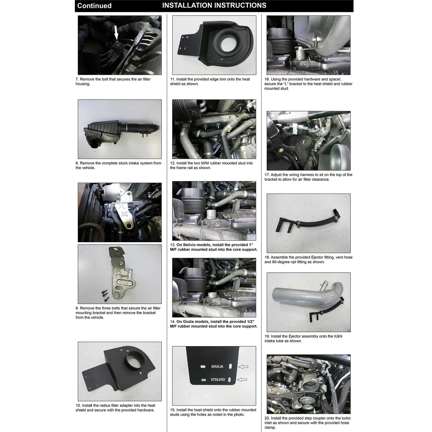 K&N 17-22 Alfa Romeo Giulia / 17-22 Alfa Romeo Stelvio Performance Air Intake System