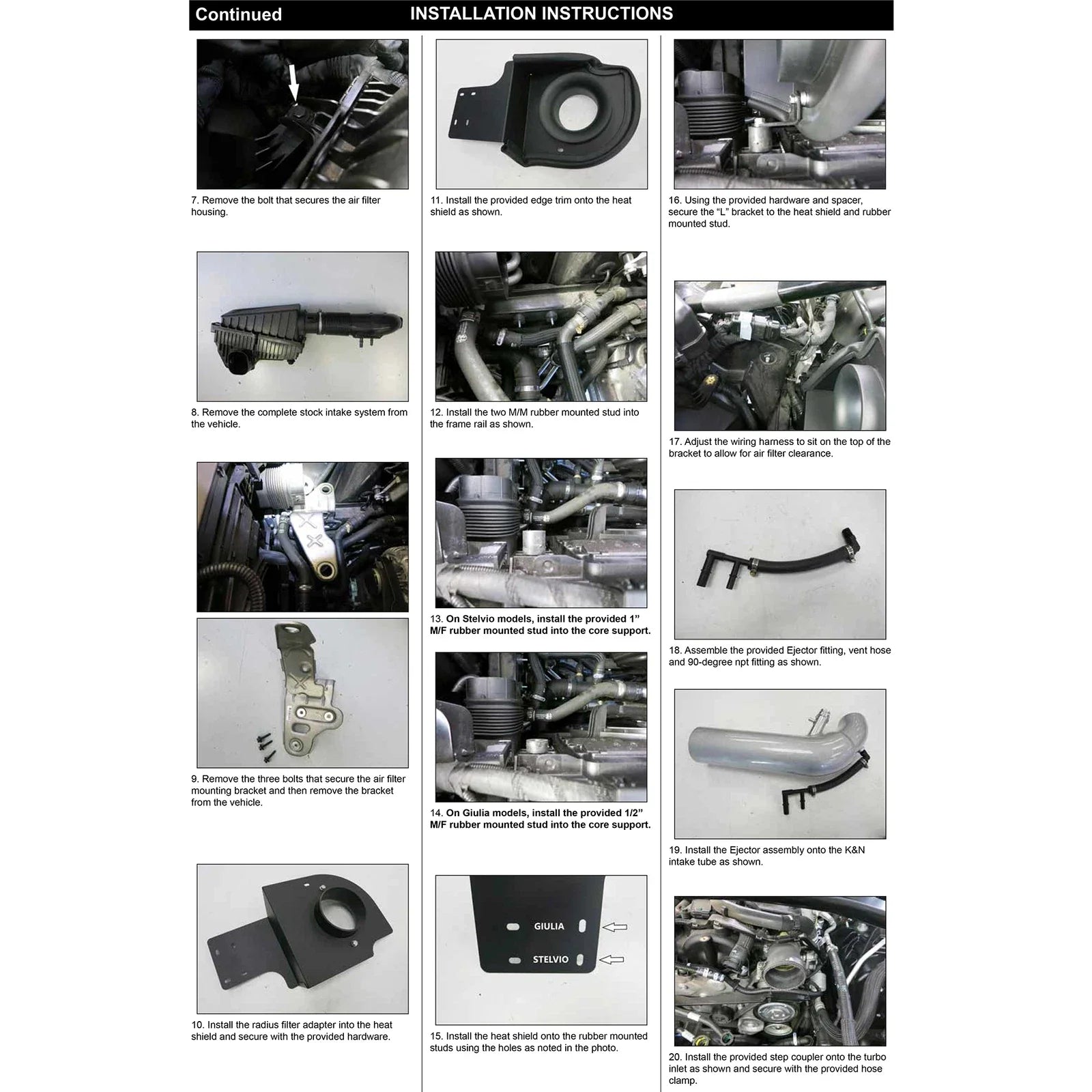 K&N 17-22 Alfa Romeo Giulia / 17-22 Alfa Romeo Stelvio Performance Air Intake System