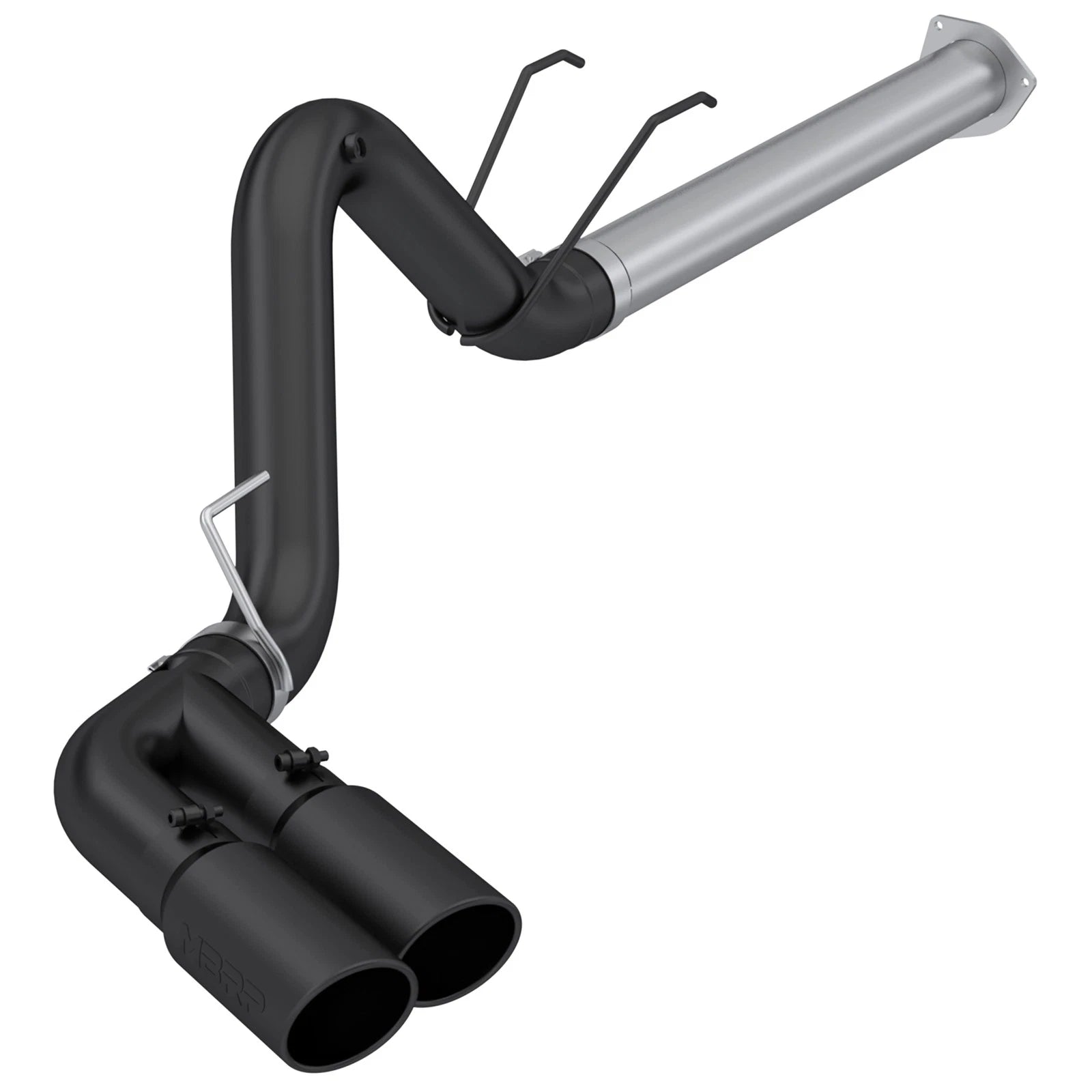 MBRP 17-24 Ford F250/350/450 6.4 L Filter Back Single Side Dual Exit Exhaust System BLK.