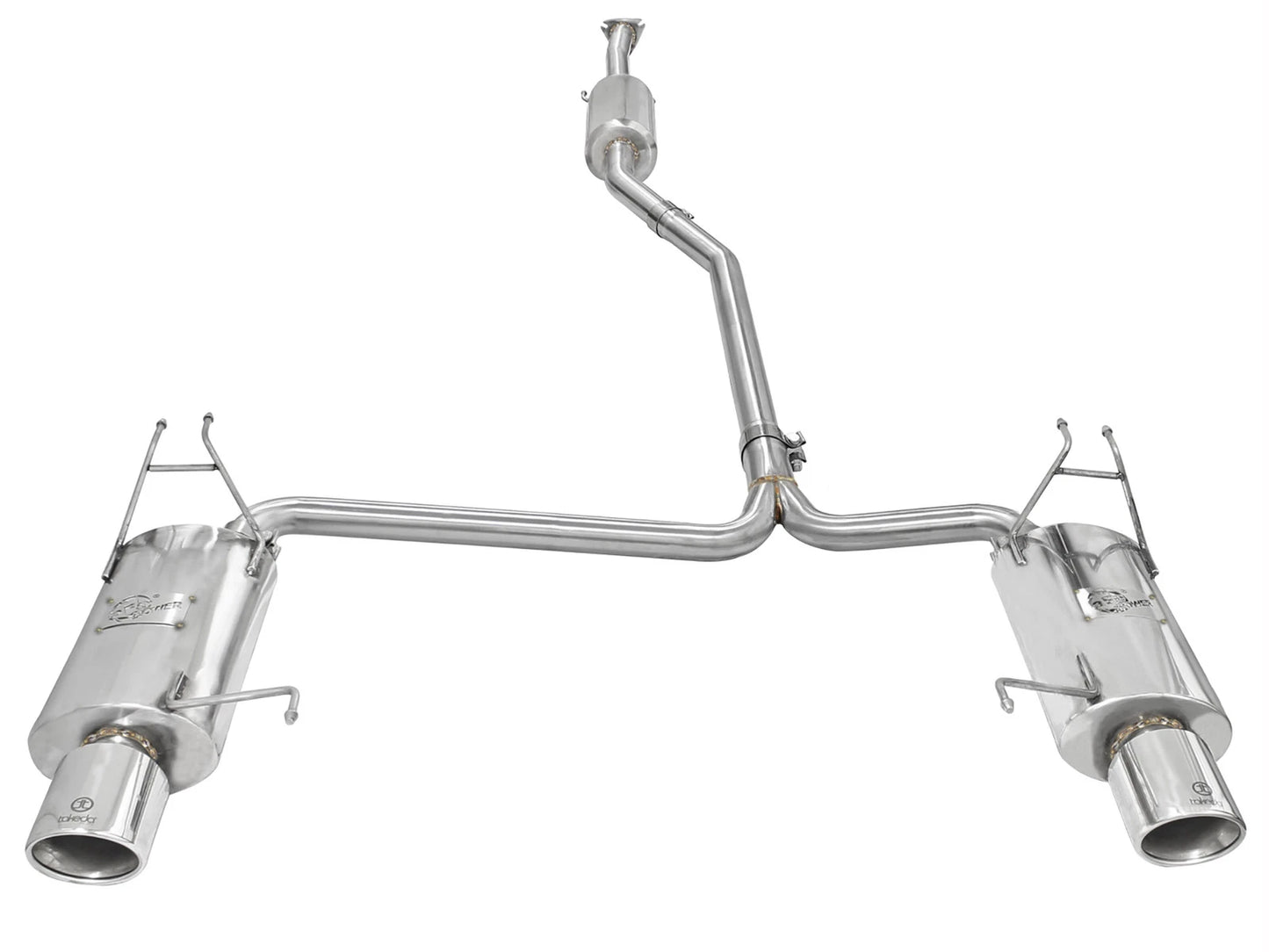 aFe Takeda Exhaust 2.25in to 2in Dia 304SS Cat-Back w/Polished Tips 08-12 Honda Accord Coupe V6 3.5L